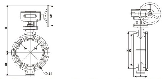 D643H氣動法蘭連接金屬密封蝶閥